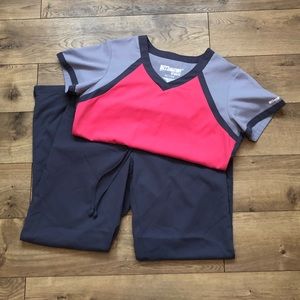 Greys Anatomy Pink/Gray Scrub Set